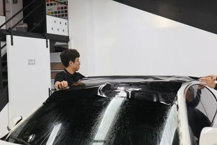 인천 랩핑 추천 솔라가드 프리미엄 송도직영점 BMW 420I 탑폴리에 루프스킨 / 인천 연수구 송도동