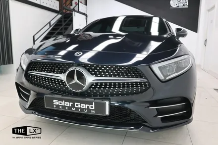 인천 자동차랩핑 벤츠 cls450  gloss midnight blue (유광 미드나잇 블루) 색상 전체랩핑으로 새차느낌 제대로! / 인천 연수구 송도동
