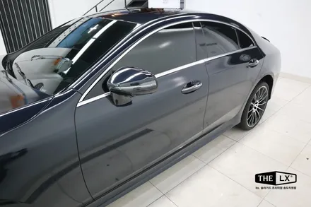 인천 자동차랩핑 벤츠 cls450  gloss midnight blue (유광 미드나잇 블루) 색상 전체랩핑으로 새차느낌 제대로! / 인천 연수구 송도동