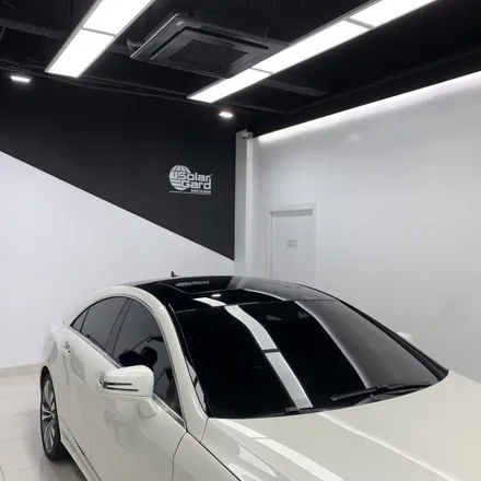 인천 송도 썬팅 (틴팅), 랩핑 벤츠 CLS 350d 솔라가드 프리미엄 티타늄 & 탑폴리에 루프스킨 블랙 시크 고급미 셋뚜셋뚜!! / 인천 연수구 송도동