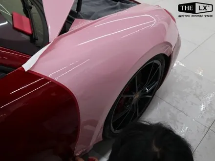 포르쉐 718 박스터 GTS 레드에서 핑크로 전체 컬러 PPF / 인천 연수구 송도동