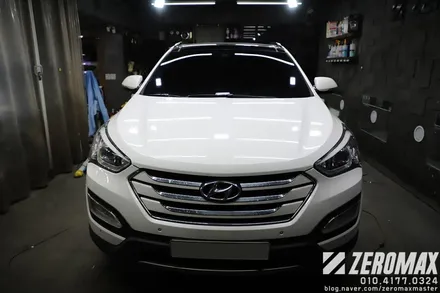 싼타페 DM 주행 중 돌빵, 자동차 유리교환으로 말끔하게! / 인천 남동 구월동