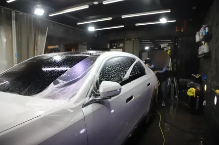 BMW 7시리즈 무광펄 전체 PPF 시공으로 차별화 된 질감과 도장보호력까지! / 인천 남동 구월동