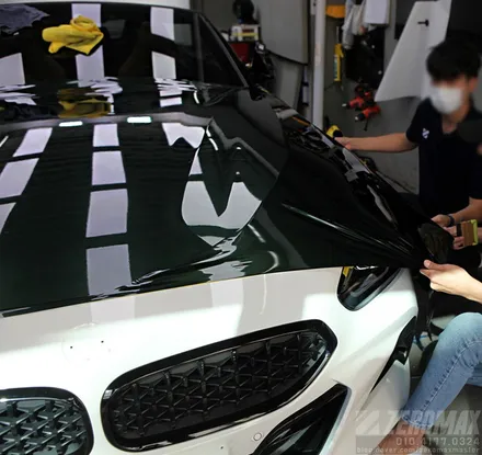 BMW Z4 이노즈텍 미드나잇그린 고광택 랩핑 시공[인천 제로맥스] / 인천 남동 구월동