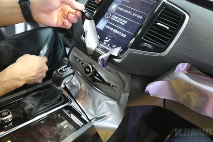 볼보 XC90 실내 랩핑 우드 교체 시공 / 인천 남동 구월동