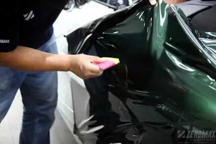 BMW Z4 이노즈텍 미드나잇그린 고광택 랩핑 시공[인천 제로맥스] / 인천 남동 구월동