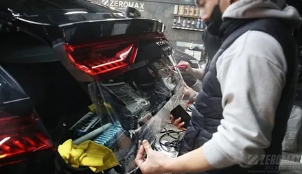 인천 PPF 전체같은 부분 시공 아우디 Q8 블랙 엠블럼까지 / 인천 남동 구월동