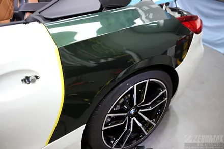 BMW Z4 이노즈텍 미드나잇그린 고광택 랩핑 시공[인천 제로맥스] / 인천 남동 구월동