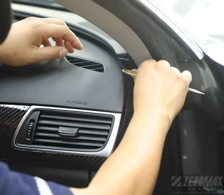아우디 A7 실내랩핑 3M 유광카본 필름 시공 / 인천 남동 구월동