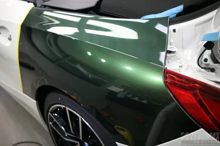 BMW Z4 이노즈텍 미드나잇그린 고광택 랩핑 시공[인천 제로맥스] / 인천 남동 구월동