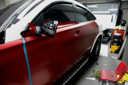 GLE 400d 사틴뱀파이어레드 자동차 전체랩핑 결과물은?? / 인천 남동 구월동