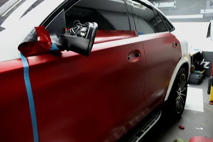 GLE 400d 사틴뱀파이어레드 자동차 전체랩핑 결과물은?? / 인천 남동 구월동