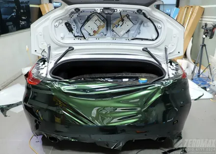 BMW Z4 이노즈텍 미드나잇그린 고광택 랩핑 시공[인천 제로맥스] / 인천 남동 구월동