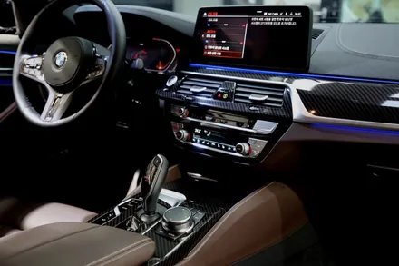 BMW 5시리즈 실내랩핑 꼭 하세요!2번하세요!!3번하세요!!! #리얼카본 / 인천 남동 구월동