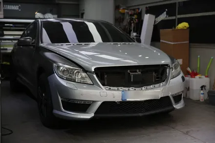 벤츠 CL63AMG 전체랩핑 제거 및 재시공 작업기(3M 사틴다크그레이) / 인천 남동 구월동