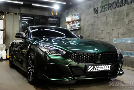 BMW Z4 이노즈텍 미드나잇그린 고광택 랩핑 시공[인천 제로맥스] / 인천 남동 구월동