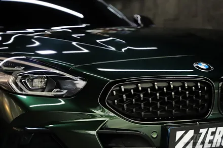 BMW Z4 이노즈텍 미드나잇그린 고광택 랩핑 시공[인천 제로맥스] / 인천 남동 구월동