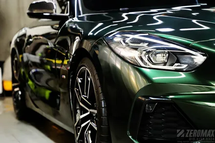 BMW Z4 이노즈텍 미드나잇그린 고광택 랩핑 시공[인천 제로맥스] / 인천 남동 구월동