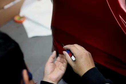 GLE 400d 사틴뱀파이어레드 자동차 전체랩핑 결과물은?? / 인천 남동 구월동
