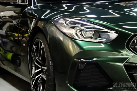 BMW Z4 이노즈텍 미드나잇그린 고광택 랩핑 시공[인천 제로맥스] / 인천 남동 구월동