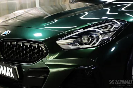 BMW Z4 이노즈텍 미드나잇그린 고광택 랩핑 시공[인천 제로맥스] / 인천 남동 구월동