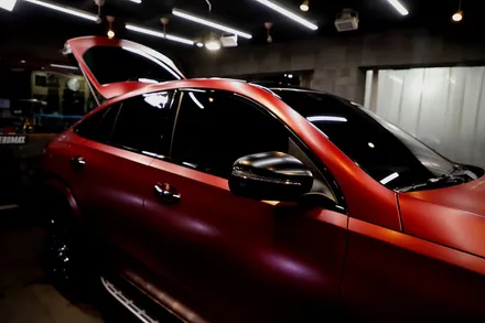 GLE 400d 사틴뱀파이어레드 자동차 전체랩핑 결과물은?? / 인천 남동 구월동