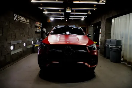 GLE 400d 사틴뱀파이어레드 자동차 전체랩핑 결과물은?? / 인천 남동 구월동