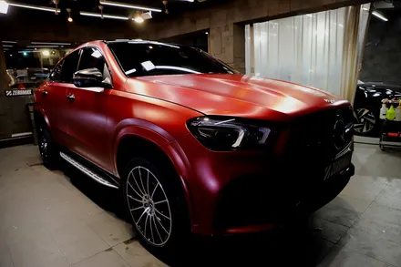 GLE 400d 사틴뱀파이어레드 자동차 전체랩핑 결과물은?? / 인천 남동 구월동