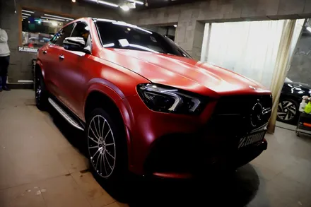 GLE 400d 사틴뱀파이어레드 자동차 전체랩핑 결과물은?? / 인천 남동 구월동