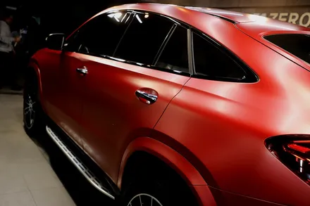GLE 400d 사틴뱀파이어레드 자동차 전체랩핑 결과물은?? / 인천 남동 구월동