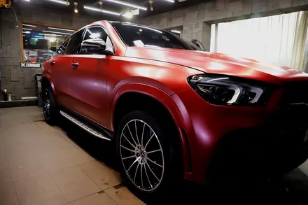GLE 400d 사틴뱀파이어레드 자동차 전체랩핑 결과물은?? / 인천 남동 구월동