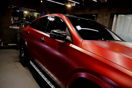 GLE 400d 사틴뱀파이어레드 자동차 전체랩핑 결과물은?? / 인천 남동 구월동