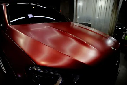 GLE 400d 사틴뱀파이어레드 자동차 전체랩핑 결과물은?? / 인천 남동 구월동