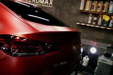 GLE 400d 사틴뱀파이어레드 자동차 전체랩핑 결과물은?? / 인천 남동 구월동