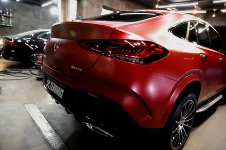 GLE 400d 사틴뱀파이어레드 자동차 전체랩핑 결과물은?? / 인천 남동 구월동