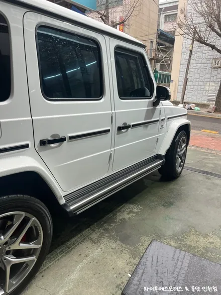 벤츠 지바겐 G63 글라스틴트 레이니블루 썬팅 & 지바겐순정후방카메라 & 지바겐 전동사이드스텝 작업 후기 / 남동구 구월동