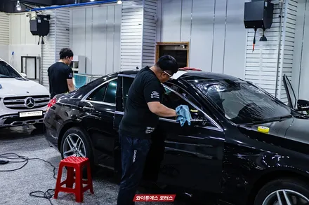 글라스틴트 등급 선셋 열차단썬팅으로 느끼는 Benz S350d / 남동구 구월동