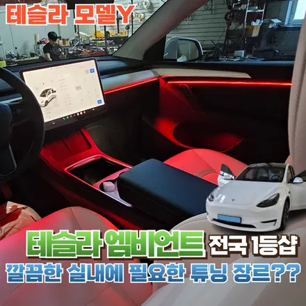 테슬라 모델Y 엠비언트 튜닝의 정점에 오신걸 환영합니다. 엠비언트 전문점 / 포천, 양주, 의정부, 동두천