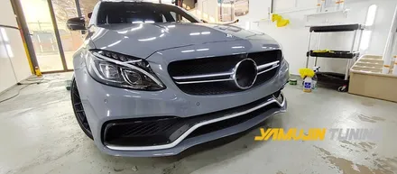 벤츠 C63 AMG 전체랩핑 에이버리 락그레이 랩핑, 전체랩핑의 아름다움 / 포천, 양주, 의정부, 동두천