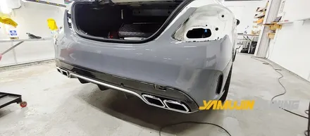 벤츠 C63 AMG 전체랩핑 에이버리 락그레이 랩핑, 전체랩핑의 아름다움 / 포천, 양주, 의정부, 동두천
