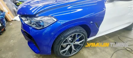 BMW X6 전체랩핑 3M 코스믹 블루 랩핑의 시원시원한 컬러 / 포천, 양주, 의정부, 동두천