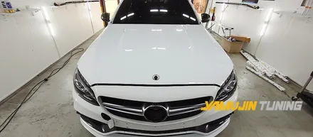 벤츠 C63 AMG 전체랩핑 에이버리 락그레이 랩핑, 전체랩핑의 아름다움 / 포천, 양주, 의정부, 동두천
