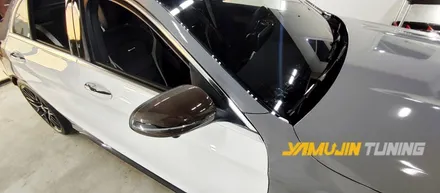 벤츠 C63 AMG 전체랩핑 에이버리 락그레이 랩핑, 전체랩핑의 아름다움 / 포천, 양주, 의정부, 동두천