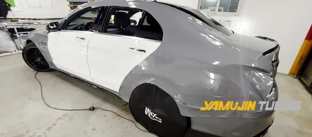 벤츠 C63 AMG 전체랩핑 에이버리 락그레이 랩핑, 전체랩핑의 아름다움 / 포천, 양주, 의정부, 동두천