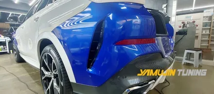 BMW X6 전체랩핑 3M 코스믹 블루 랩핑의 시원시원한 컬러 / 포천, 양주, 의정부, 동두천