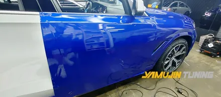 BMW X6 전체랩핑 3M 코스믹 블루 랩핑의 시원시원한 컬러 / 포천, 양주, 의정부, 동두천