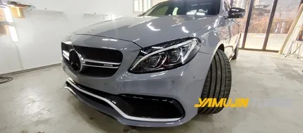 벤츠 C63 AMG 전체랩핑 에이버리 락그레이 랩핑, 전체랩핑의 아름다움 / 포천, 양주, 의정부, 동두천