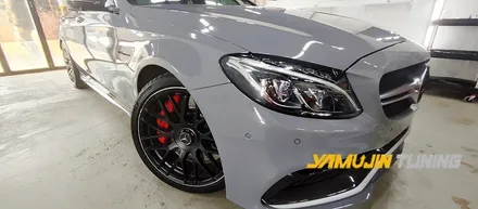 벤츠 C63 AMG 전체랩핑 에이버리 락그레이 랩핑, 전체랩핑의 아름다움 / 포천, 양주, 의정부, 동두천