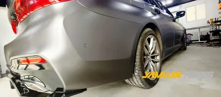 BMW M5 전체랩핑 3M 사틴 다크 그레이 랩핑은 생각보다 더 훌륭한 색감이었다. / 포천, 양주, 의정부, 동두천