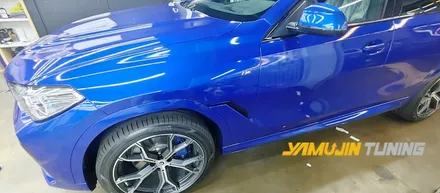 BMW X6 전체랩핑 3M 코스믹 블루 랩핑의 시원시원한 컬러 / 포천, 양주, 의정부, 동두천
